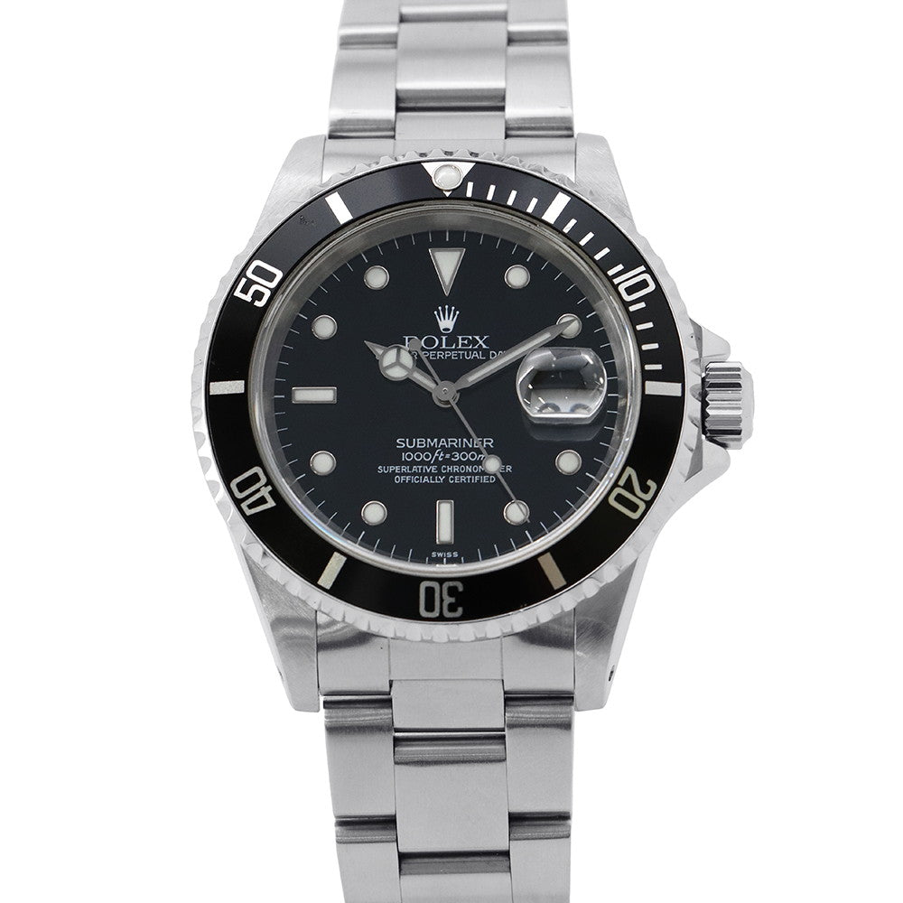 ROLEX Submariner Date W40mm Stainless Steel Black Dial16610