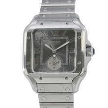 将图像加载到图库查看器中，CARTIER Santos de Cartier Dual Time Zone W40.2mm Stainless Steel Gray DialWSSA0076
