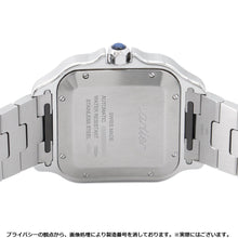 将图像加载到图库查看器中，CARTIER Santos de Cartier Dual Time Zone W40.2mm Stainless Steel Gray DialWSSA0076
