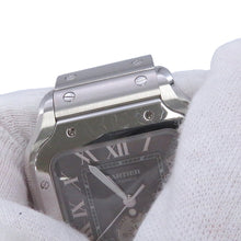 将图像加载到图库查看器中，CARTIER Santos de Cartier Dual Time Zone W40.2mm Stainless Steel Gray DialWSSA0076
