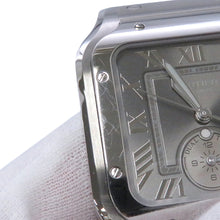 将图像加载到图库查看器中，CARTIER Santos de Cartier Dual Time Zone W40.2mm Stainless Steel Gray DialWSSA0076
