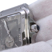 将图像加载到图库查看器中，CARTIER Santos de Cartier Dual Time Zone W40.2mm Stainless Steel Gray DialWSSA0076
