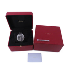 将图像加载到图库查看器中，CARTIER Santos de Cartier Dual Time Zone W40.2mm Stainless Steel Gray DialWSSA0076
