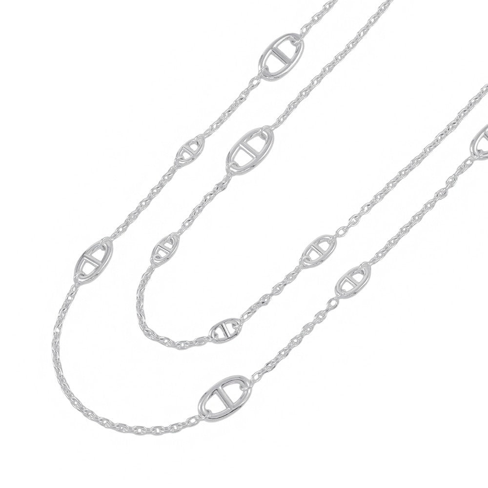 HERMES Chaine d'Ancre Farandole Long Necklace Size 120 SV925
