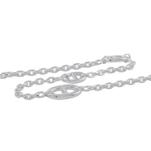 将图像加载到图库查看器中，HERMES Chaine d&#39;Ancre Farandole Long Necklace Size 120 SV925
