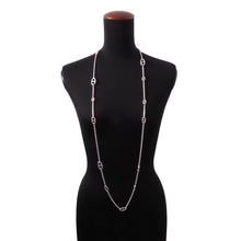 将图像加载到图库查看器中，HERMES Chaine d&#39;Ancre Farandole Long Necklace Size 120 SV925
