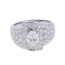 将图像加载到图库查看器中，TASAKI Oval Diamond Ring Size Approximately No. 15 Platinum

