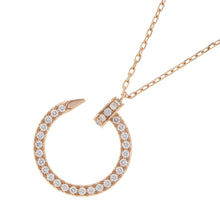 将图像加载到图库查看器中，CARTIER Juste Un Clou Pendant Diamond 18K Pink Gold
