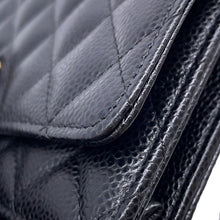 Load image into Gallery viewer, CHANEL Matelasse Chain wallet BlackAP0250 Caviar Leather

