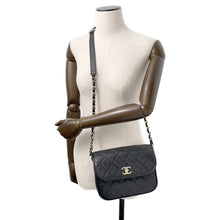 Load image into Gallery viewer, CHANEL Matelasse messenger bag BlackAS2447 Caviar Leather Size Small
