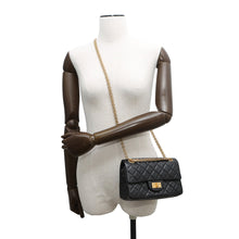Load image into Gallery viewer, CHANEL 2.55 Chain Shoulder Bag BlackAS0874 Aged Calf Leather Size Mini
