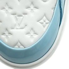 将图像加载到图库查看器中，LOUIS VUITTON Time Out Line Monogram Sneakers Blue Clair Leather Enamel Size 37H
