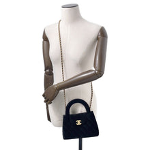 Load image into Gallery viewer, CHANEL Matelasse Mini Shopping Bag 2way Bag BlackAS4416 Velour Size Mini
