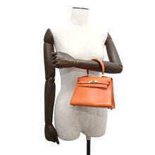 Load image into Gallery viewer, HERMES Mini Kelly Orange Gulliver Size 20
