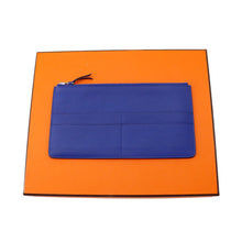 Load image into Gallery viewer, HERMES Jige Duo Blue Electric Swift Leather
