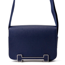 Load image into Gallery viewer, HERMES Geta Navy Chevre Myzore Goatskin
