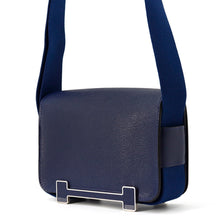 Load image into Gallery viewer, HERMES Geta Navy Chevre Myzore Goatskin
