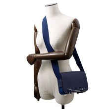 Load image into Gallery viewer, HERMES Geta Navy Chevre Myzore Goatskin
