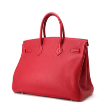 将图像加载到图库查看器中，HERMES Birkin Rouge Casaque Taurillon Clemence Size 35
