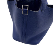 Load image into Gallery viewer, HERMES Picotin Lock Blue Encre Taurillon Clemence Size PM
