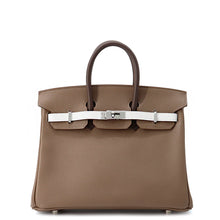 Load image into Gallery viewer, HERMES Birkin tricolor Etoupe/Grease Pail/Ebene Epsom Size 25
