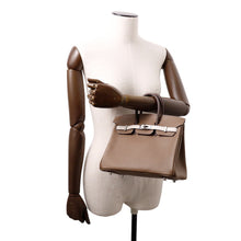 Load image into Gallery viewer, HERMES Birkin tricolor Etoupe/Grease Pail/Ebene Epsom Size 25
