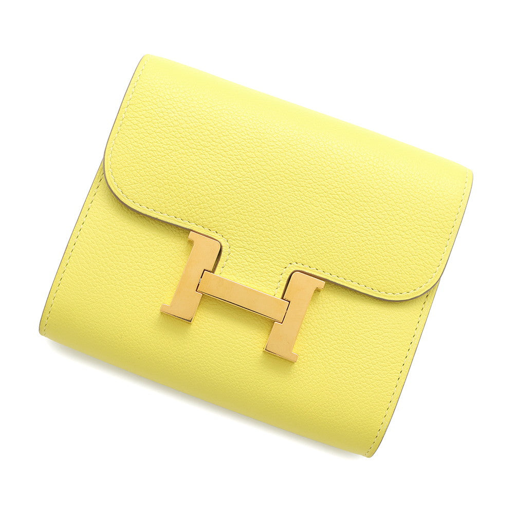 HERMES Constance Slim Lime Evercolor