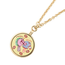 Load image into Gallery viewer, HERMES Medaille Funny Ice Cream Necklace Size PM Yellow Metal
