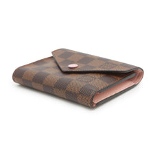 将图像加载到图库查看器中，LOUIS VUITTON Portefeuille Victorine Rose BallerineN61700 Damier Ebene Canvas
