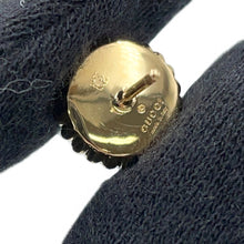 将图像加载到图库查看器中，GUCCI ★Interlocking G 2-way single earrings Pink Metal Rhinestone
