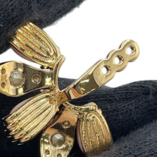 将图像加载到图库查看器中，GUCCI ★Interlocking G 2-way single earrings Pink Metal Rhinestone
