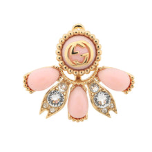 Load image into Gallery viewer, GUCCI Interlocking G 2way Single Earrings Pink Metal Rhinestone
