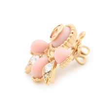 Load image into Gallery viewer, GUCCI Interlocking G 2way Single Earrings Pink Metal Rhinestone

