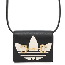 Load image into Gallery viewer, GUCCI Adidas collaboration Horsebit Shoulder wallet Black702248 Leather
