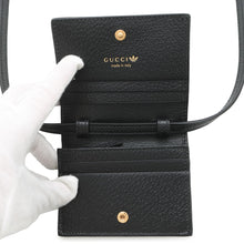 Load image into Gallery viewer, GUCCI Adidas collaboration Horsebit Shoulder wallet Black702248 Leather
