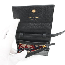 Load image into Gallery viewer, GUCCI Adidas collaboration Horsebit Shoulder wallet Black702248 Leather
