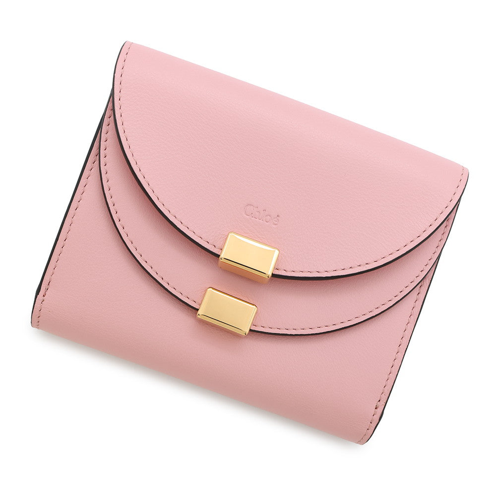 Chloe Georgia Bi-fold Wallet Blush PinCHC16AP285H1Z6E4 Leather