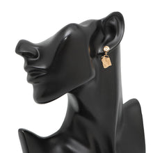 Load image into Gallery viewer, Dior Saddlebag Motif Earrings Gold Metal
