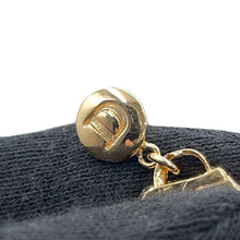 Load image into Gallery viewer, Dior Saddlebag Motif Earrings Gold Metal
