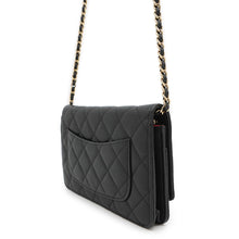 将图像加载到图库查看器中，CHANEL Matelasse Chain wallet BlackAP3516 Caviar Leather
