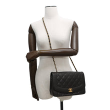 将图像加载到图库查看器中，CHANEL Diana Matelasse ChainShoulder Bag BlackA01165 Lambskin Size 25
