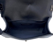 Load image into Gallery viewer, CHANEL Boy Chanel ChainShoulder Bag Black/Silver Lambskin Bijoux Size Small
