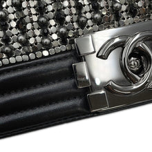 Load image into Gallery viewer, CHANEL Boy Chanel ChainShoulder Bag Black/Silver Lambskin Bijoux Size Small
