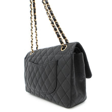 Load image into Gallery viewer, CHANEL Matelasse Double Flap ChainShoulder Bag BlackA01112 Caviar Leather Size 25
