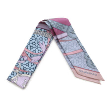 Load image into Gallery viewer, HERMES Twilly Morning Walk Purple/Multicolor Silk100%
