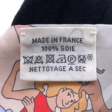 将图像加载到图库查看器中，HERMES Twilly Flying Carre Grease Pearl/Rose Pale Silk100%
