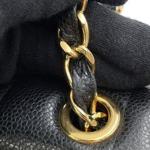 Load image into Gallery viewer, CHANEL Mademoiselle Single Flap ChainShoulder Bag Black Caviar Leather Size 30
