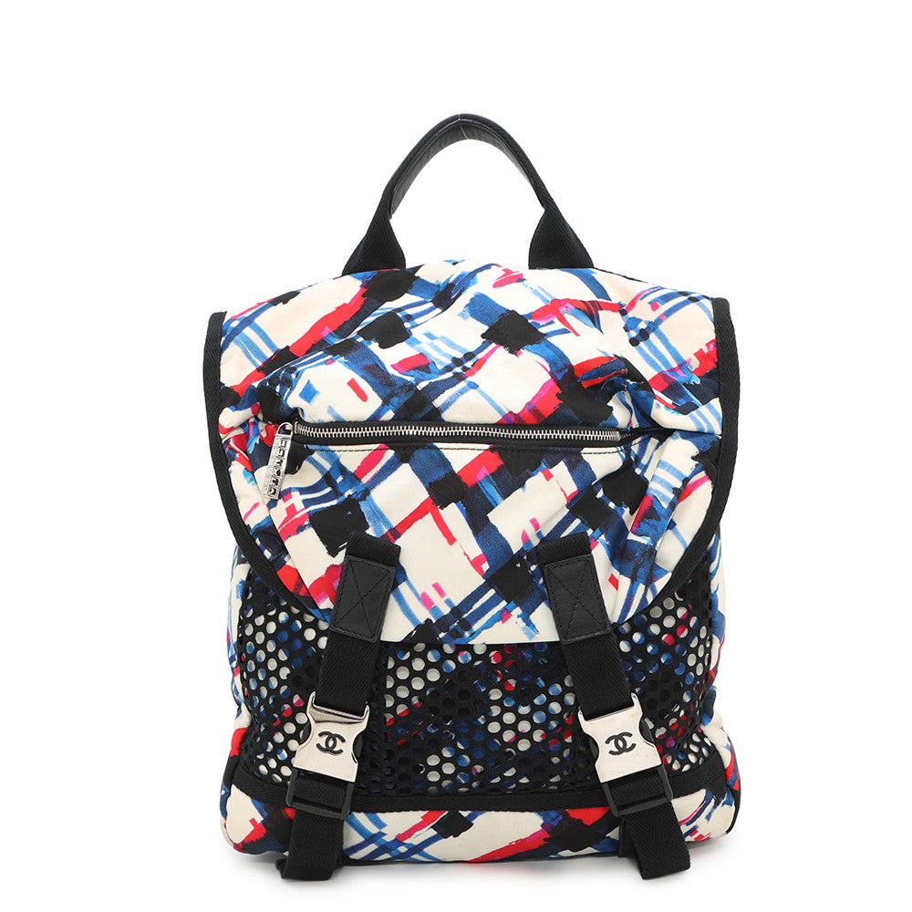 CHANEL Airline Backpack White/MulticolorA93326 Nylon