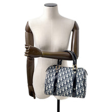 Load image into Gallery viewer, Dior Trotter Travel Bag Navy PVC Patent Leather
