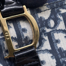 Load image into Gallery viewer, Dior Trotter Travel Bag Navy PVC Patent Leather
